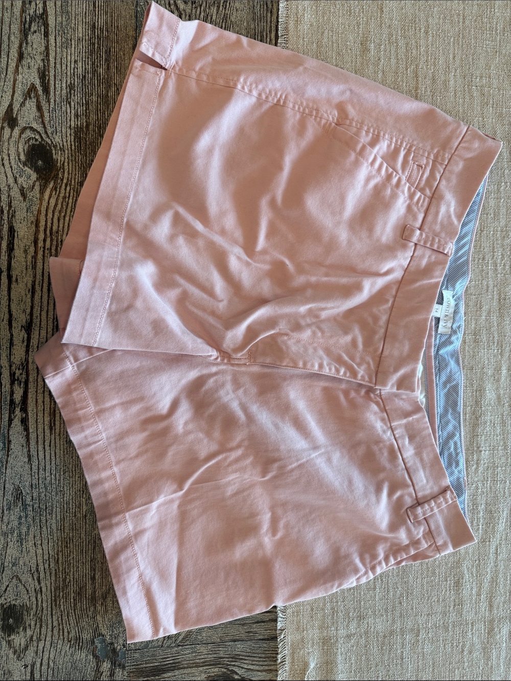crown & ivy Blush Pink Cotton Cargo Shorts
